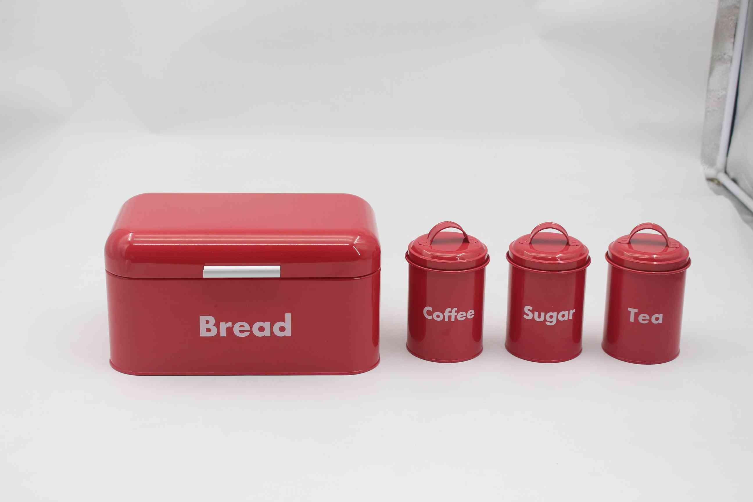 Galvanized Red Bread Box and Storage Canister 4-Piece Set (2).jpg